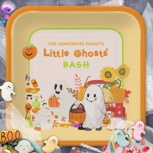 Little Ghosts Family Halloween-Party Pappteller