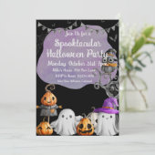 Little Ghosts Halloween-Party Einladung (Stehend Vorderseite)