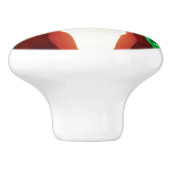 Little Ginger Brown Kitty in einem Feld der Blume Keramikknauf (Seitenansicht)