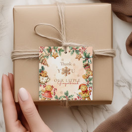 Little Gingerbread Birthday Christmas Thank you  Geschenkanhänger