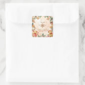 Little Gingerbread Birthday Christmas Thank you  Quadratischer Aufkleber (Tasche)