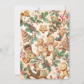 Little Gingerbread Christmas 1st Birthday Einladung (Rückseite)