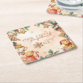 Little Gingerbread Christmas 1st Birthday Rechteckiger Pappuntersetzer (angewinkelt)