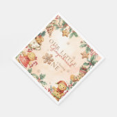 Little Gingerbread Christmas 1st Birthday Serviette (Ecke)
