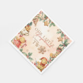 Little Gingerbread Christmas 2nd Birthday Serviette (Ecke)