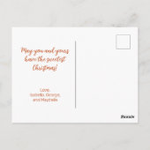 Little Gingerbread House Vintage Weihnachten Postkarte (Rückseite)