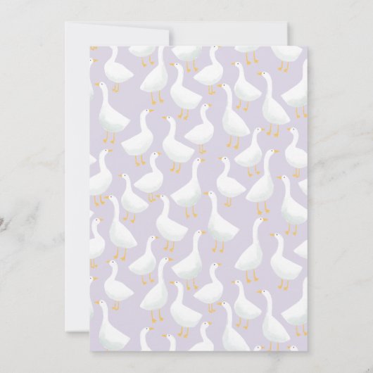 Little Gingham Lilac Baby Shower Einladung (Rückseite)