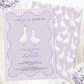 Little Gingham Lilac Baby Shower Einladung