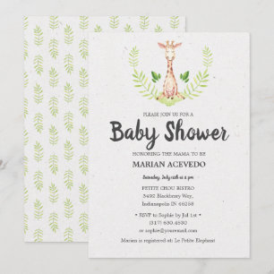 Little Giraffe Baby Dusche Einladung