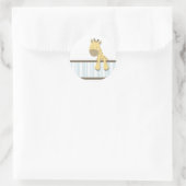 Little Giraffe {blau} | Aufkleber (Tasche)