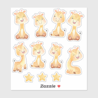 Little Giraffe Friends Aufkleber