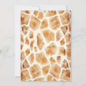 Little Giraffe Gender Neutral Boho Babydusche Einladung (Rückseite)