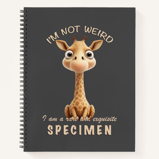 Little Giraffe Ich bin nicht komisch, ich bin selt Notizblock (Vorderseite)