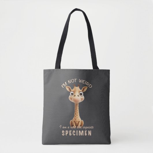 Little Giraffe Ich bin nicht komisch, ich bin selt Tasche (Vorderseite)
