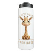 Little Giraffe Ich bin nicht komisch, ich bin selt Thermosbecher (Vorderseite)