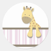 Little Giraffe {Pink} | Aufkleber (Vorderseite)