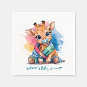 Little Giraffe Schnuller und Blanket Baby Dusche Serviette