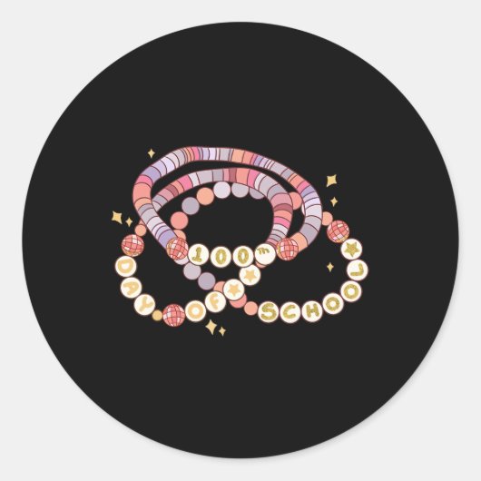 Little Girl 100 Days of School Freundschaft Br Runder Aufkleber (Vorderseite)