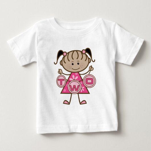 Little Girl 2. Geburtstag T - Shirt und Geschenke (Vorderseite)