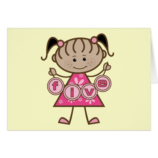 Little Girl 5th Birthday Tshirts und Geschenke (Vorderseite (Horizontal))