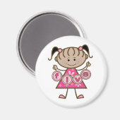 Little Girl 5th Birthday Tshirts und Geschenke Magnet (Vorderseite/Rückseite)