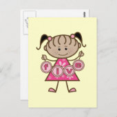 Little Girl 5th Birthday Tshirts und Geschenke Postkarte (Vorne/Hinten)
