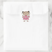 Little Girl 5th Birthday Tshirts und Geschenke Runder Aufkleber (Tasche)