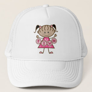 Little Girl 5th Birthday Tshirts und Geschenke Truckerkappe