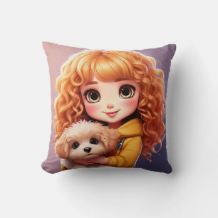 Little Girl and dog; Chibi art, Kissen