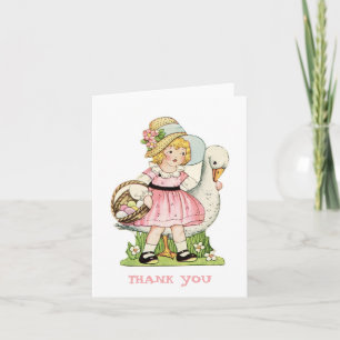 Little Girl and Goose Danke Note Card