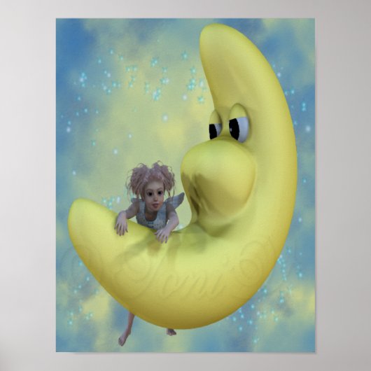 Little Girl Angel at Play Poster (Vorne)