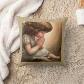 Little Girl Angel Radiant Light Halo beten Kissen (Decke)