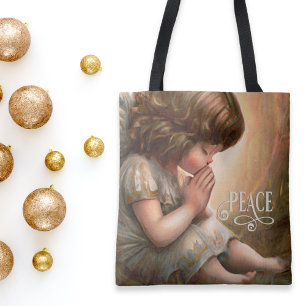 Little Girl Angel Radiant Light Halo beten Tasche