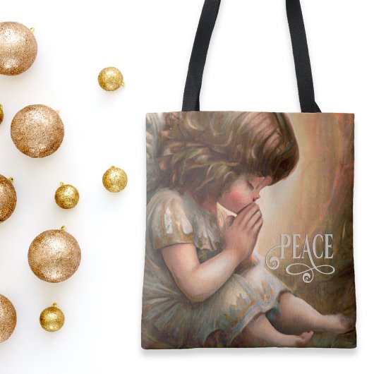 Little Girl Angel Radiant Light Halo beten Tasche