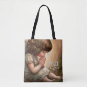Little Girl Angel Radiant Light Halo beten Tasche (Vorderseite)