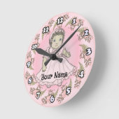 Little Girl Baby Doll Runde Wanduhr (Winkel)