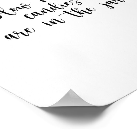 Little Girl Bee Rate wie viele Bonbons Poster (Ecke)