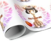 Little Girl Birthday Geschenkpapier (Rolleneckpunkt)