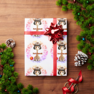 Little Girl Birthday Geschenkpapier