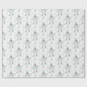 Little Girl Blue Christmas Geschenkpapier (Flach)