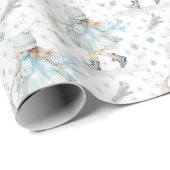 Little Girl Blue Christmas Geschenkpapier (Rolleneckpunkt)