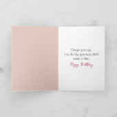 Little Girl blühende Lüster zum Geburtstag Karte (Innenseite)