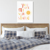 Little Girl Boho Sunshine Wall Art Décor Leinwand (Insitu (Schlafzimmer))