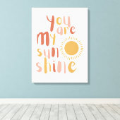 Little Girl Boho Sunshine Wall Art Décor Leinwand (Insitu (Holzboden))
