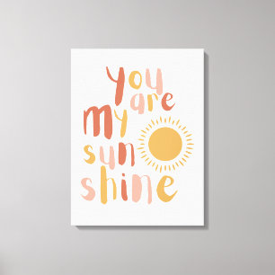 Little Girl Boho Sunshine Wall Art Décor Leinwand