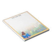 Little Girl Book Reader - Personalisierter Notepad Notizblock (angewinkelt)
