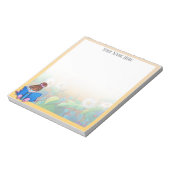 Little Girl Book Reader - Personalisierter Notepad Notizblock (Rotiert)