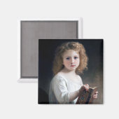 Little Girl, Bouguereau Magnet (Vorderseite/Rückseite)