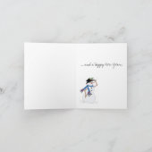 Little Girl Christmas Feiertagskarte (Innenseite)