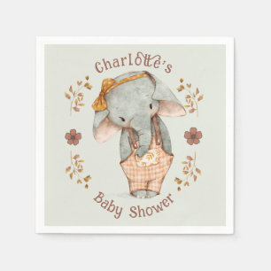 Little Girl Elephant Babydusche Serviette